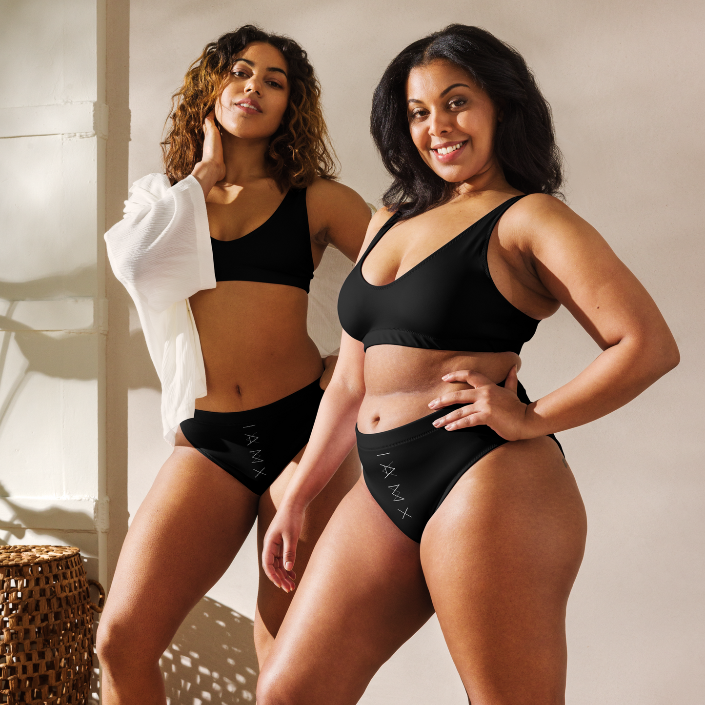 High-Waisted Bikini - Mirror Logo