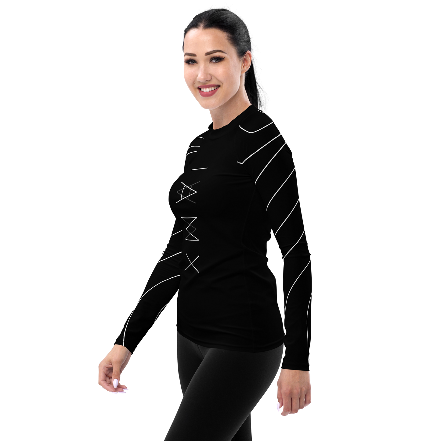 Women's Rash Guard - Mirror Logo