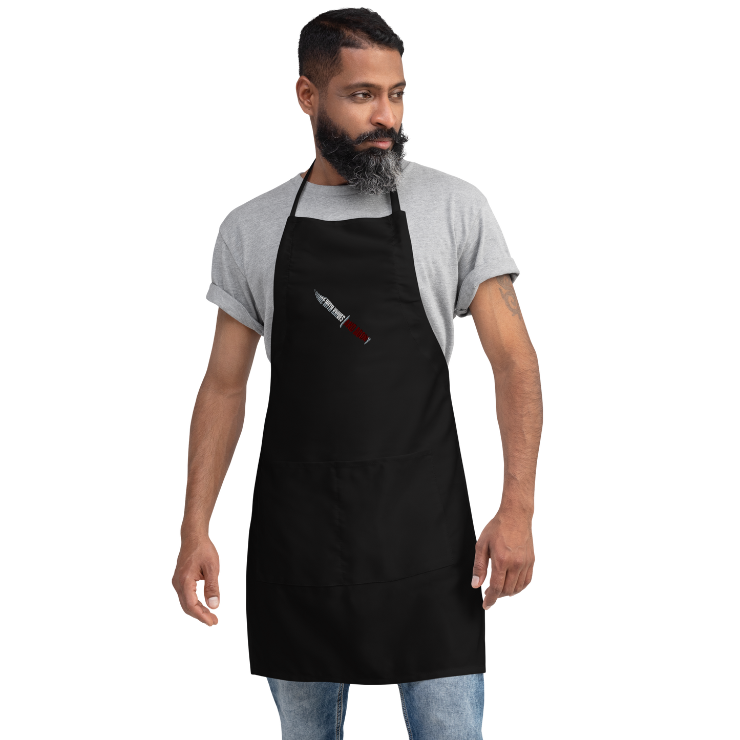 Embroidered Apron - I Come With Knives