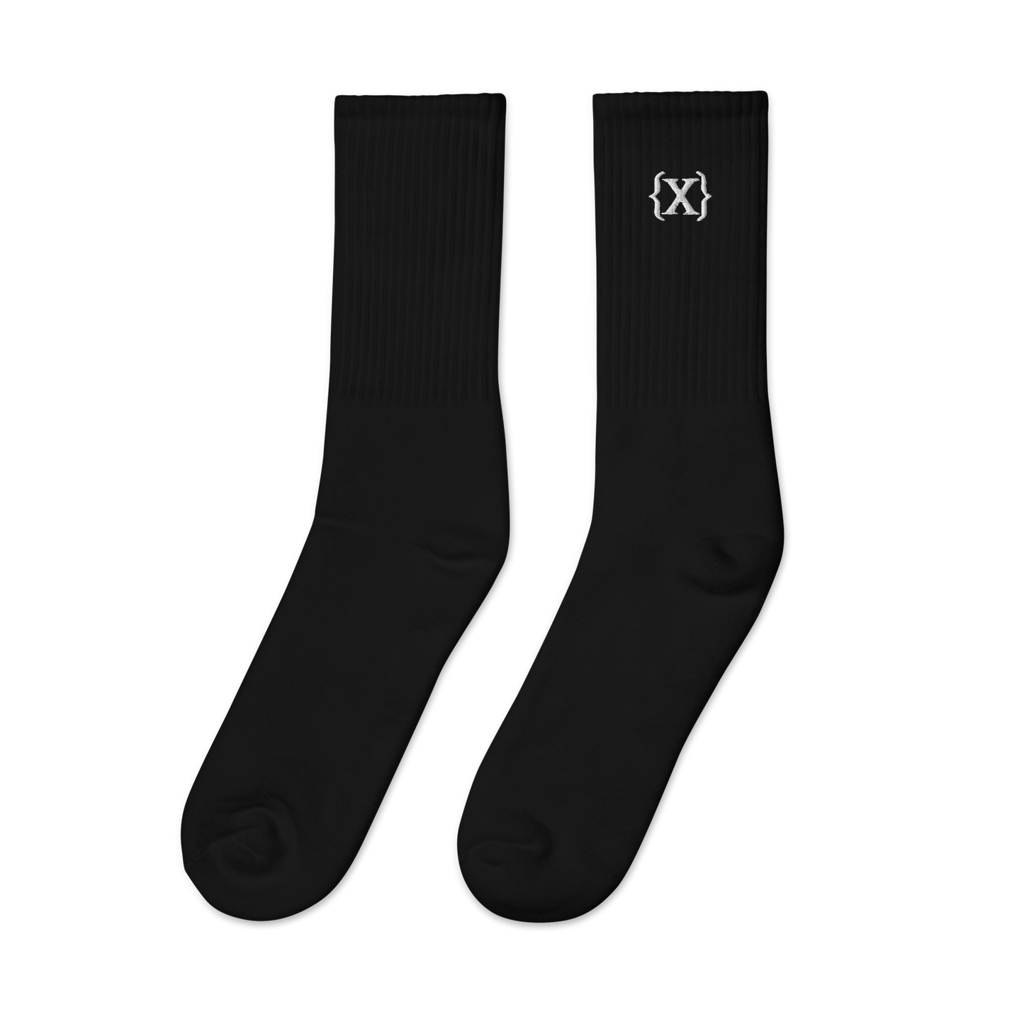 Socks - {X} Logo Embroidered Black