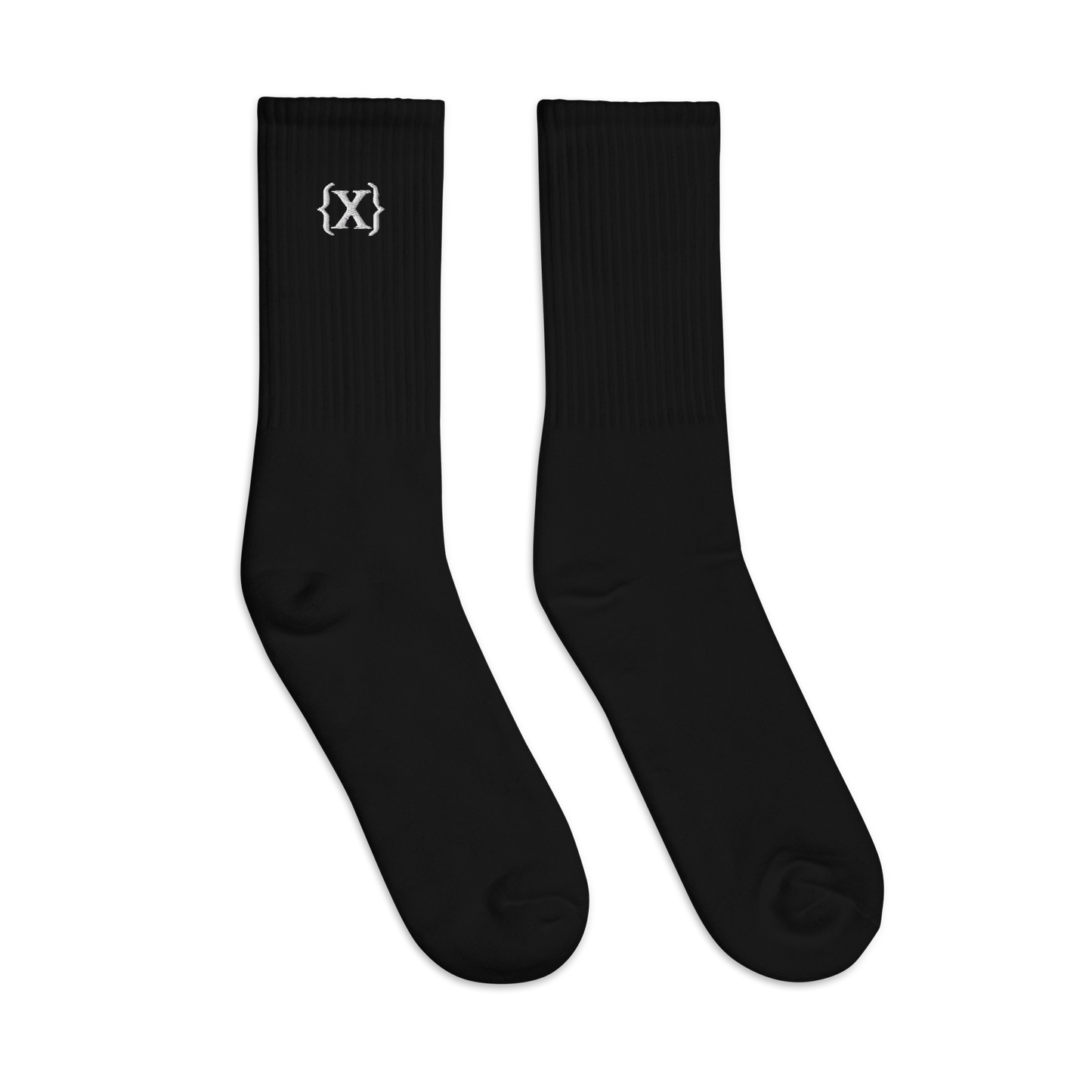 Socks - {X} Logo Embroidered Black