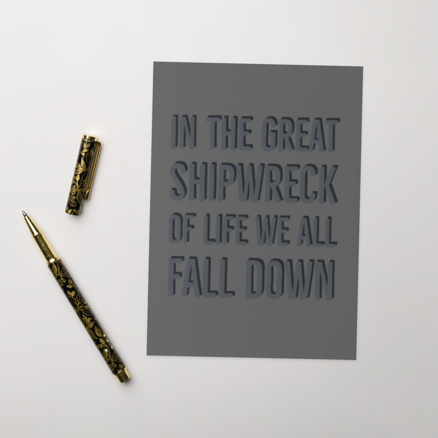 Greeting Card - The Great Shipwreck Of Life