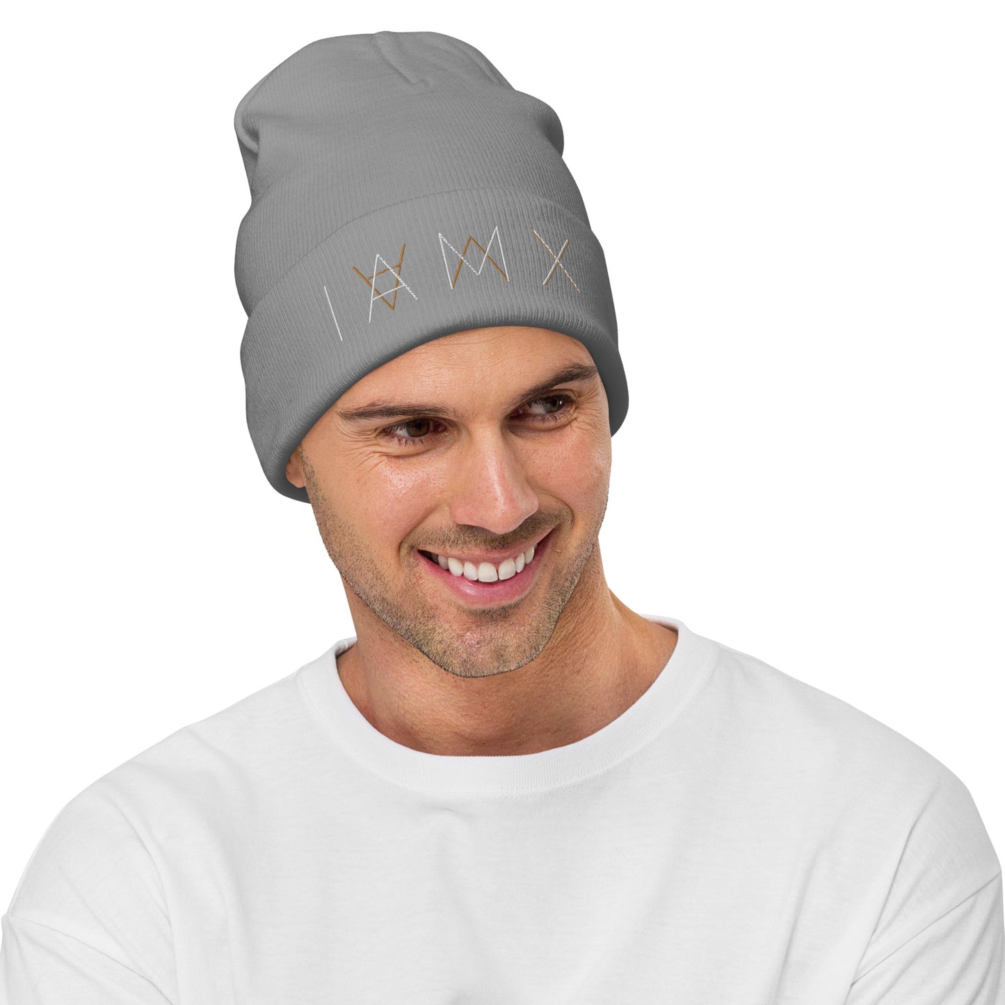 IAMX Mirror Logo Embroidered Beanie