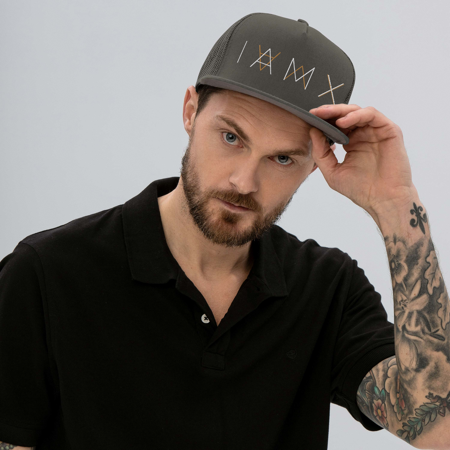 Trucker Hat - Mirror Logo - Charcoal Grey