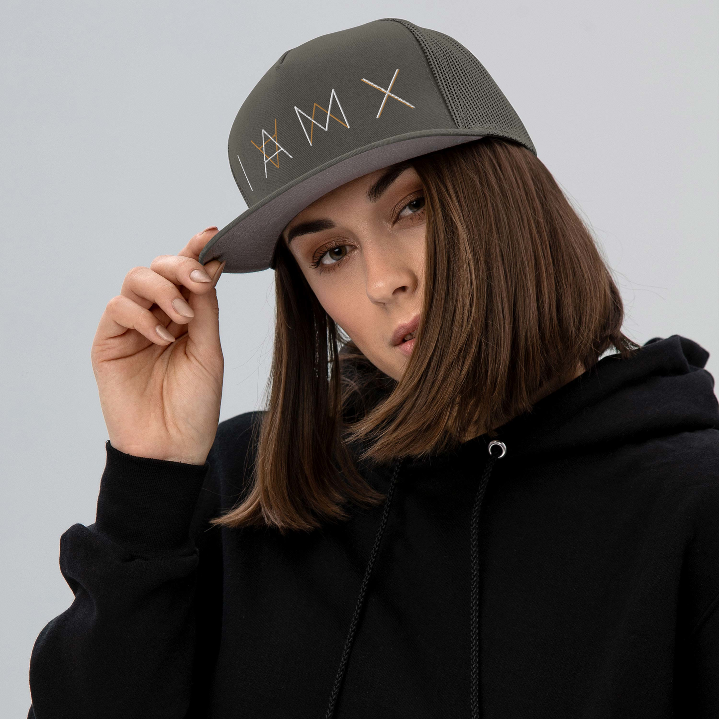 Trucker Hat - Mirror Logo - Charcoal Grey