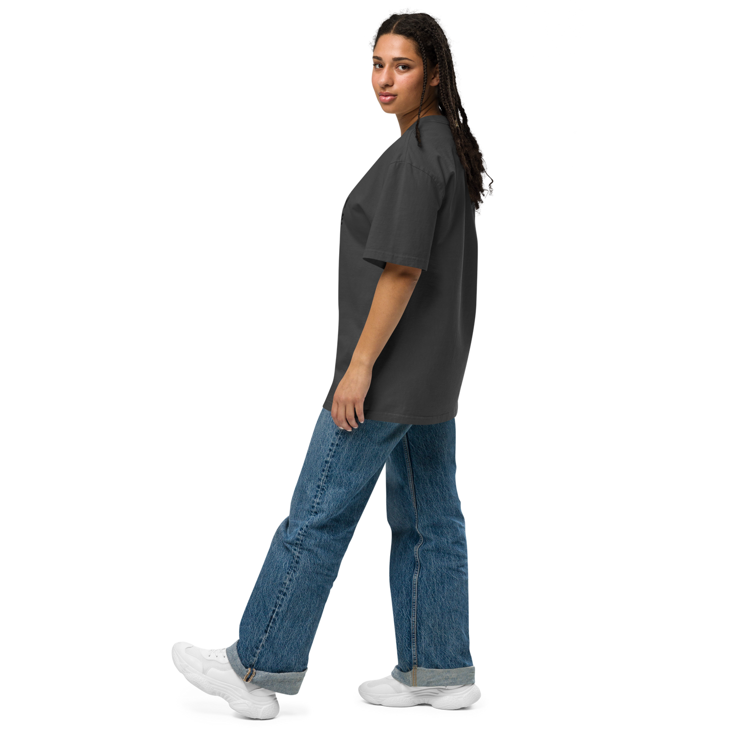Oversized Faded T-Shirt - After Every Party I Die (Embroidered)