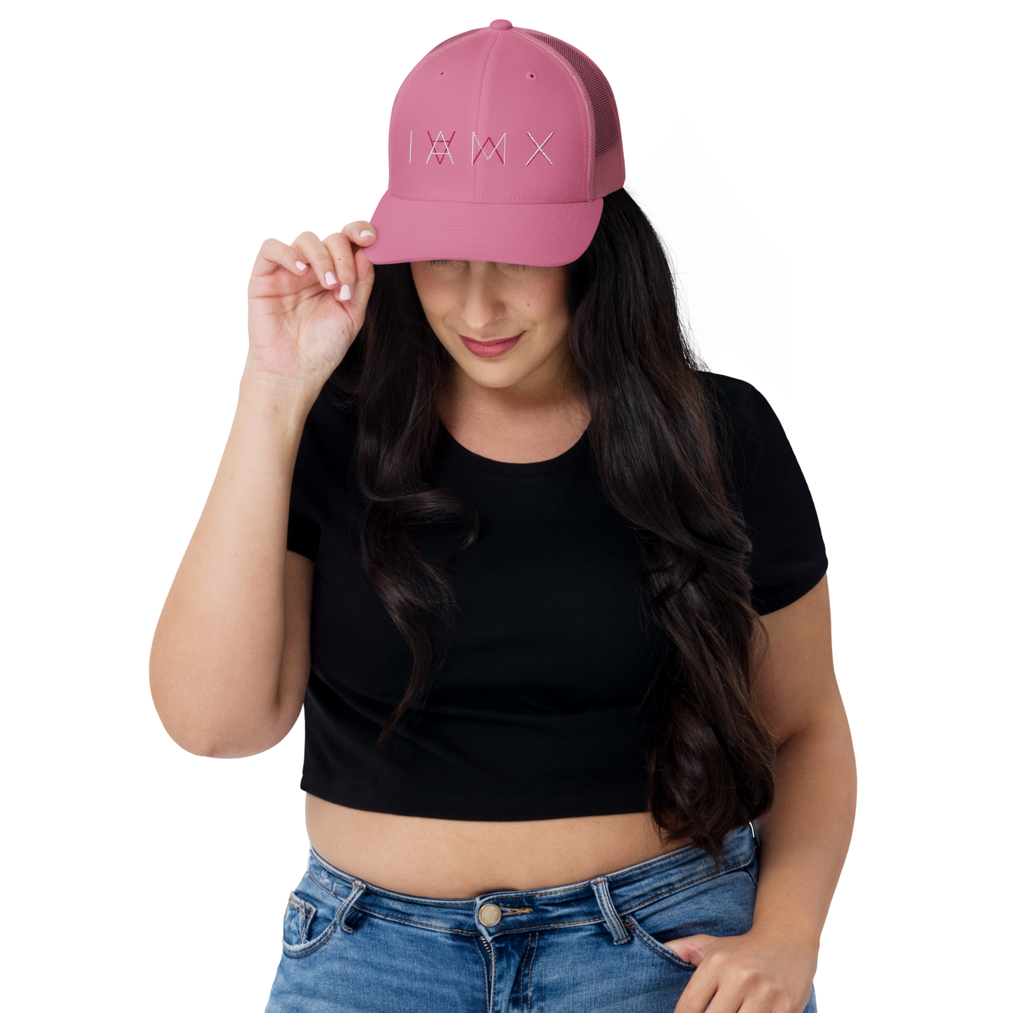 Trucker Hat - Mirror Logo - Pink