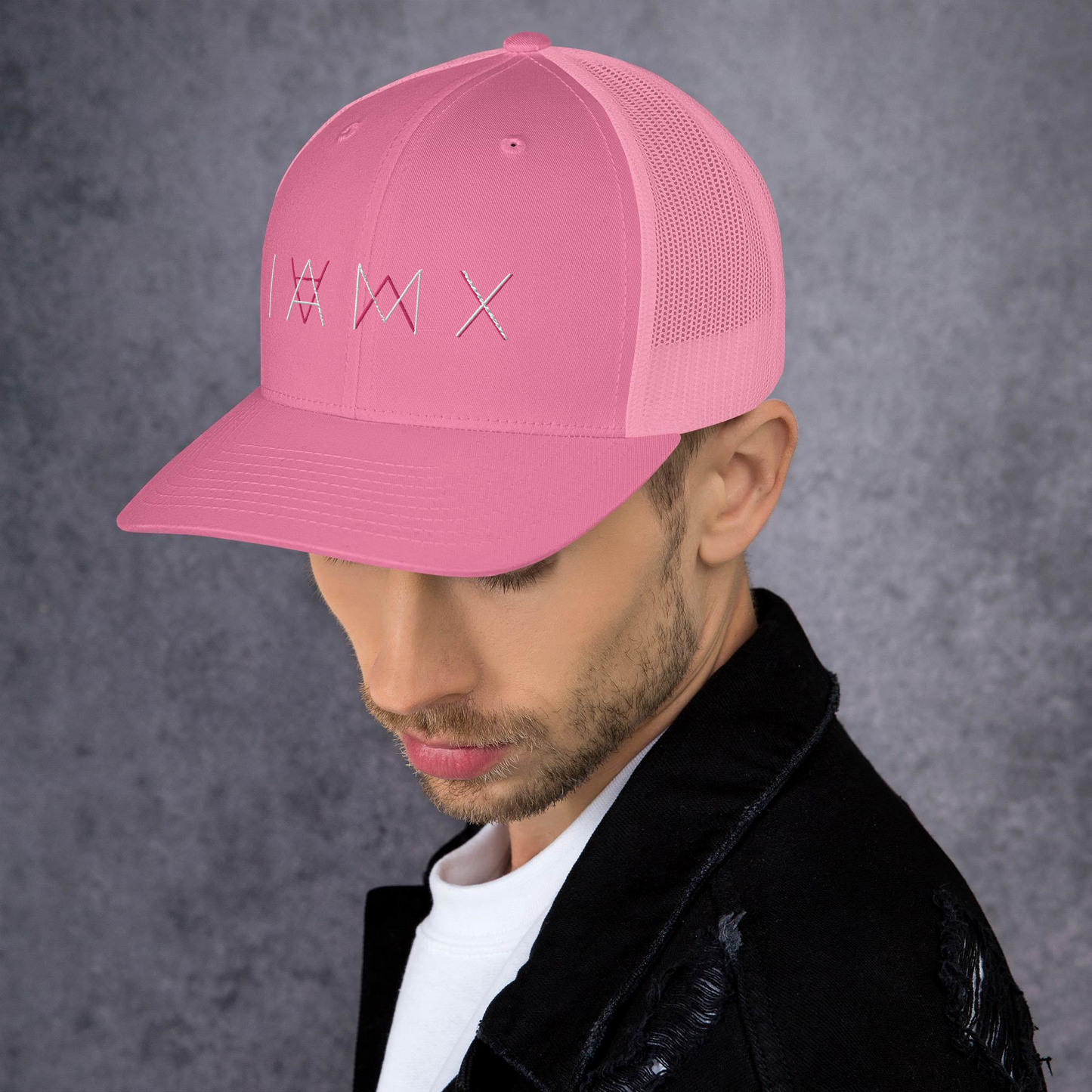 Trucker Hat - Mirror Logo - Pink