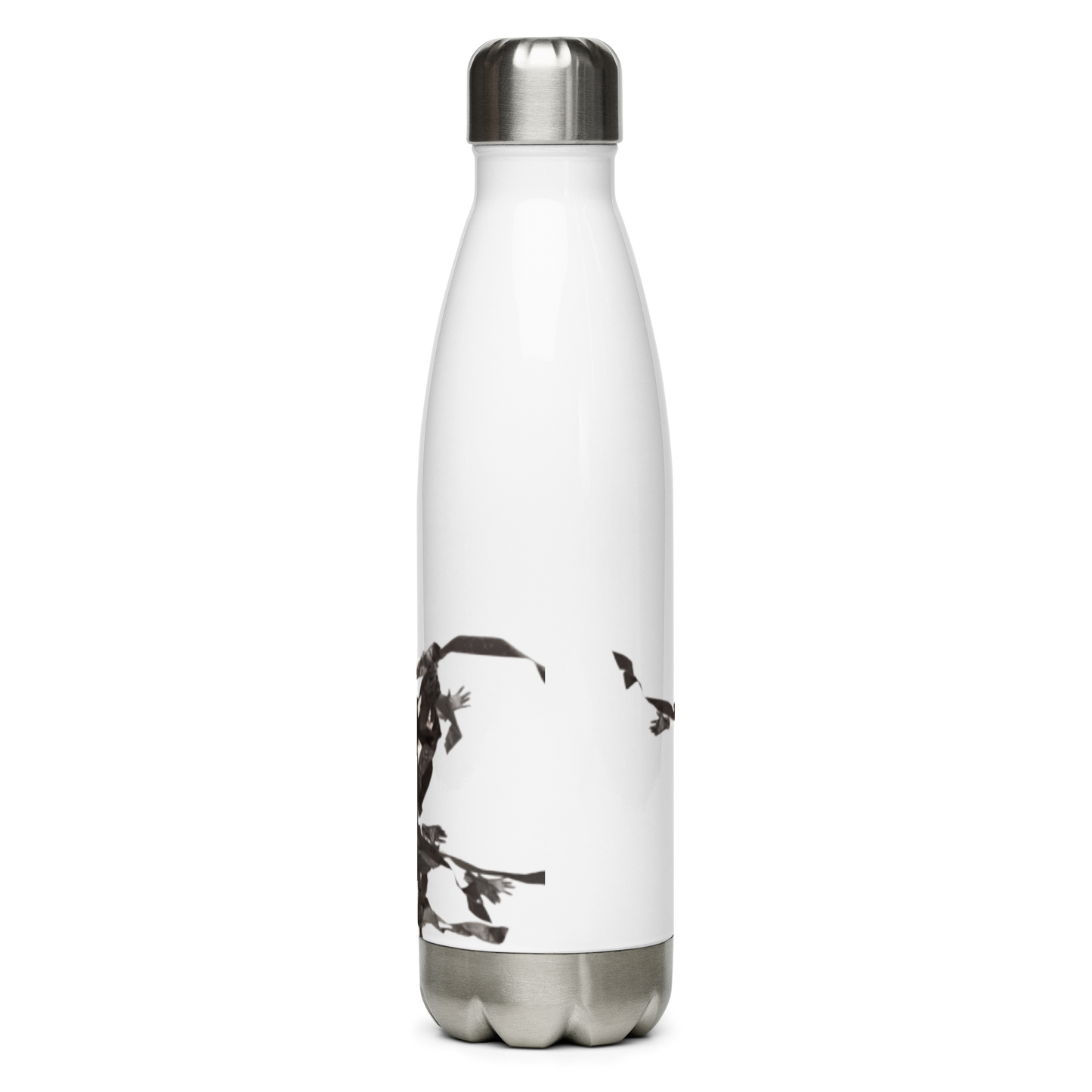 Insulated Stainless Steel Bottle - Volatile Times - White