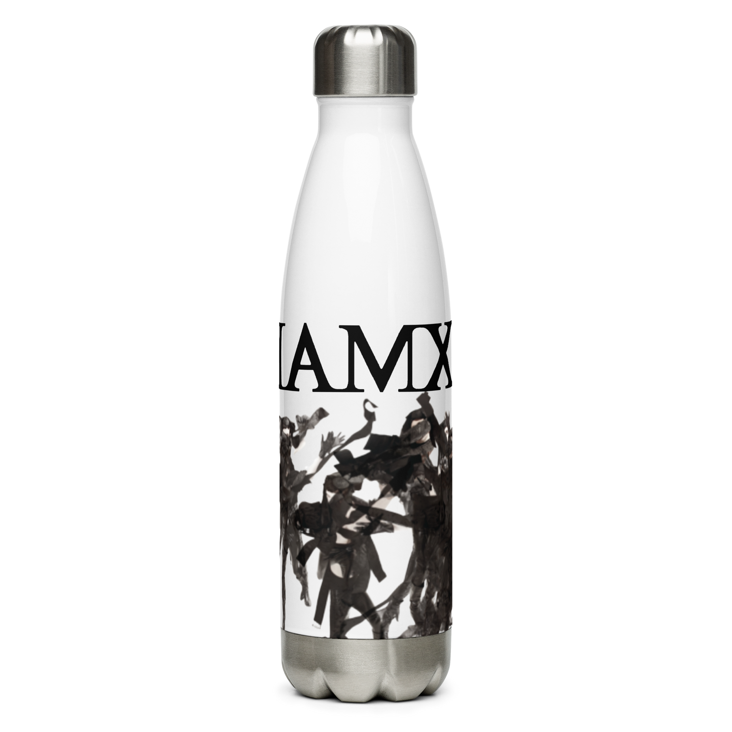 Insulated Stainless Steel Bottle - Volatile Times - White