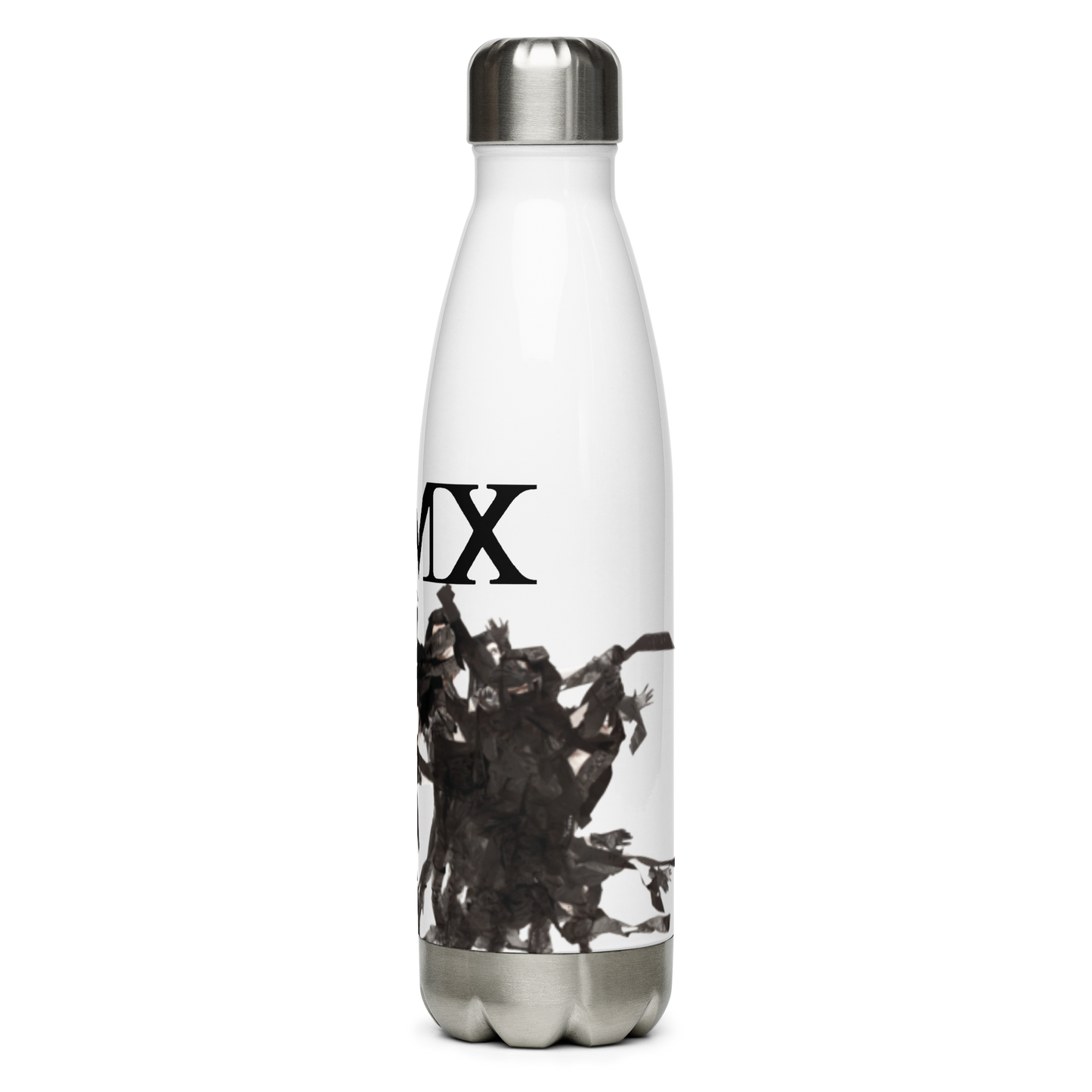 Insulated Stainless Steel Bottle - Volatile Times - White