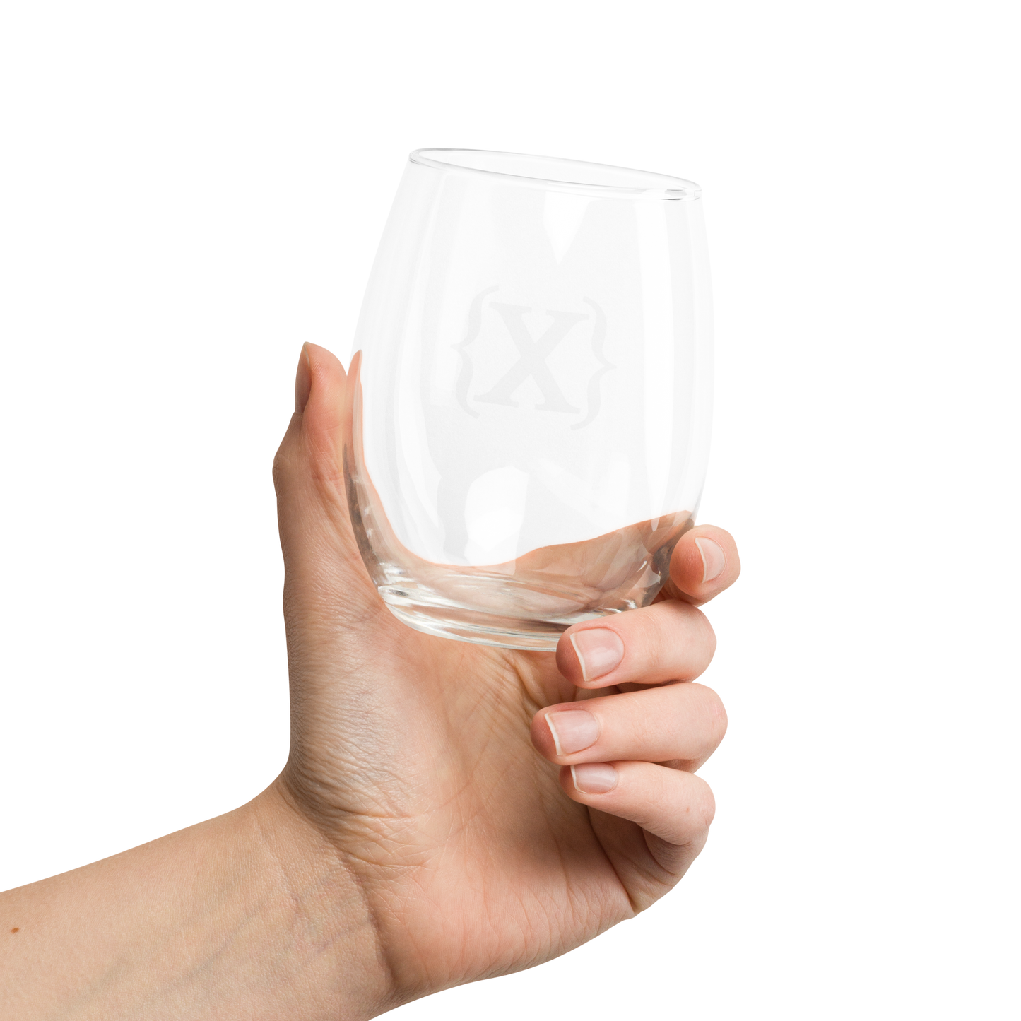 Stemless Wine Glass - {X} Logo