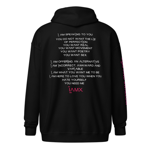Zip Hoodie Heavy Blend Unisex - IAMX Manifesto