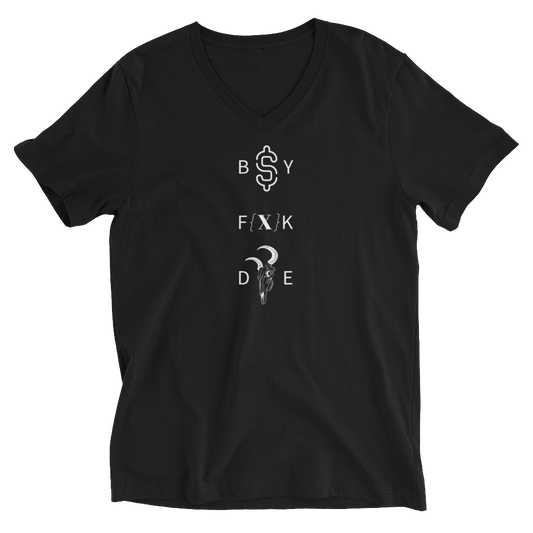V-Neck T-Shirt Unisex - BUY F**K DIE