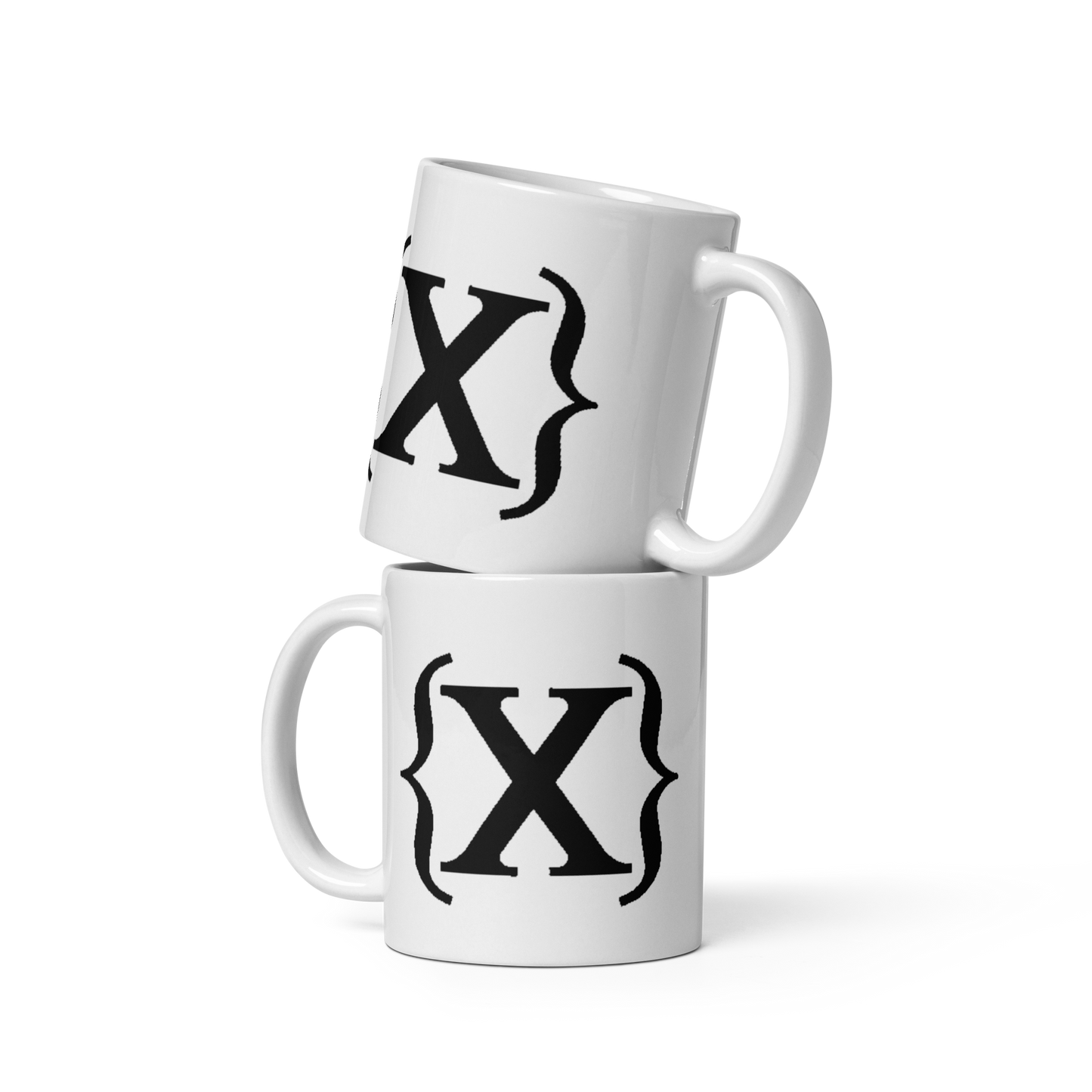 White Glossy Mug - {X} Logo