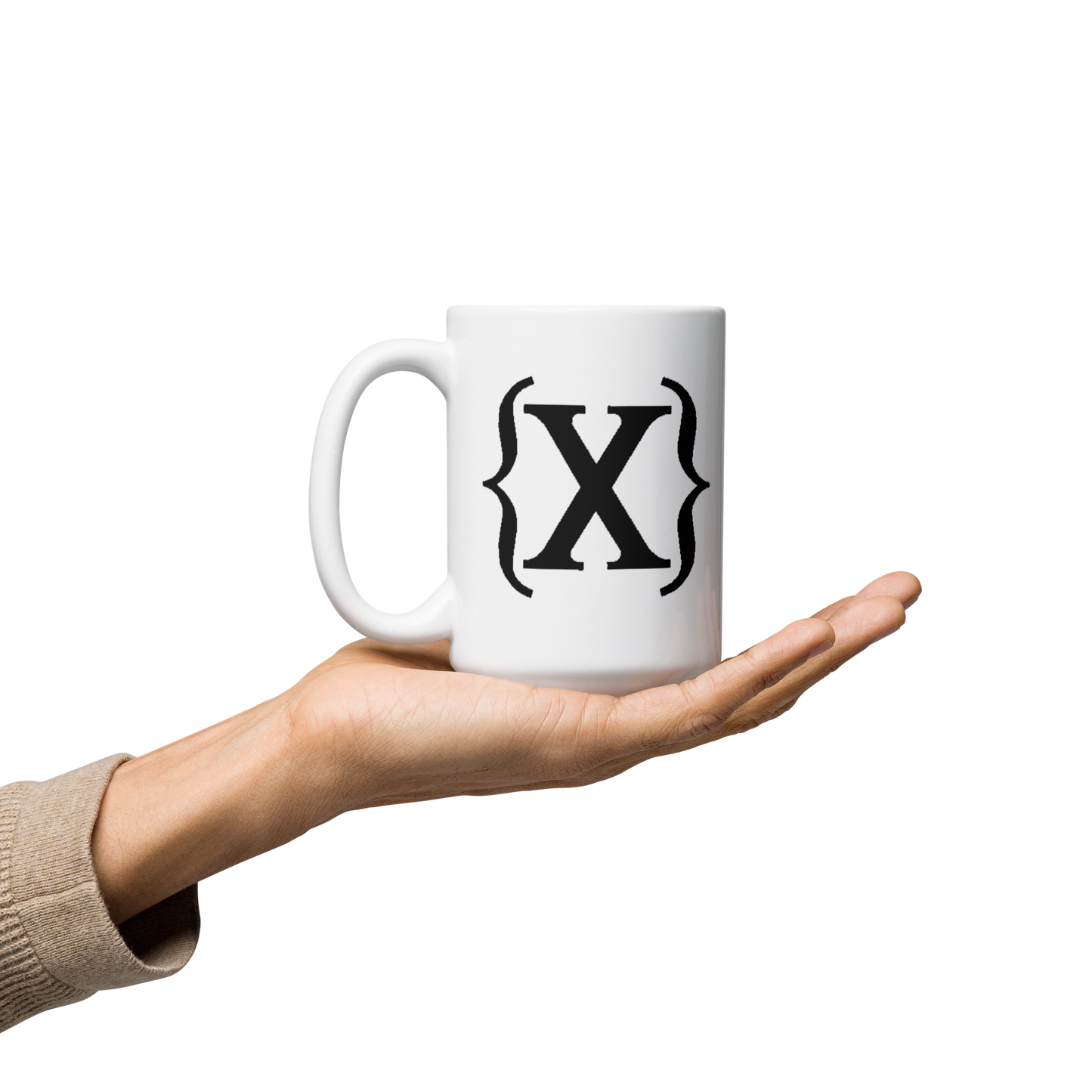 White Glossy Mug - {X} Logo