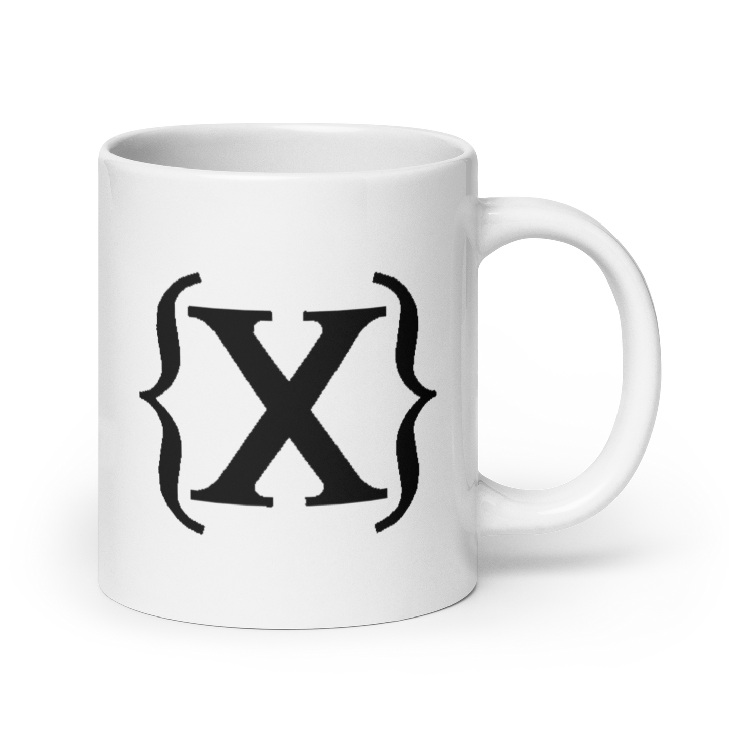 White Glossy Mug - {X} Logo