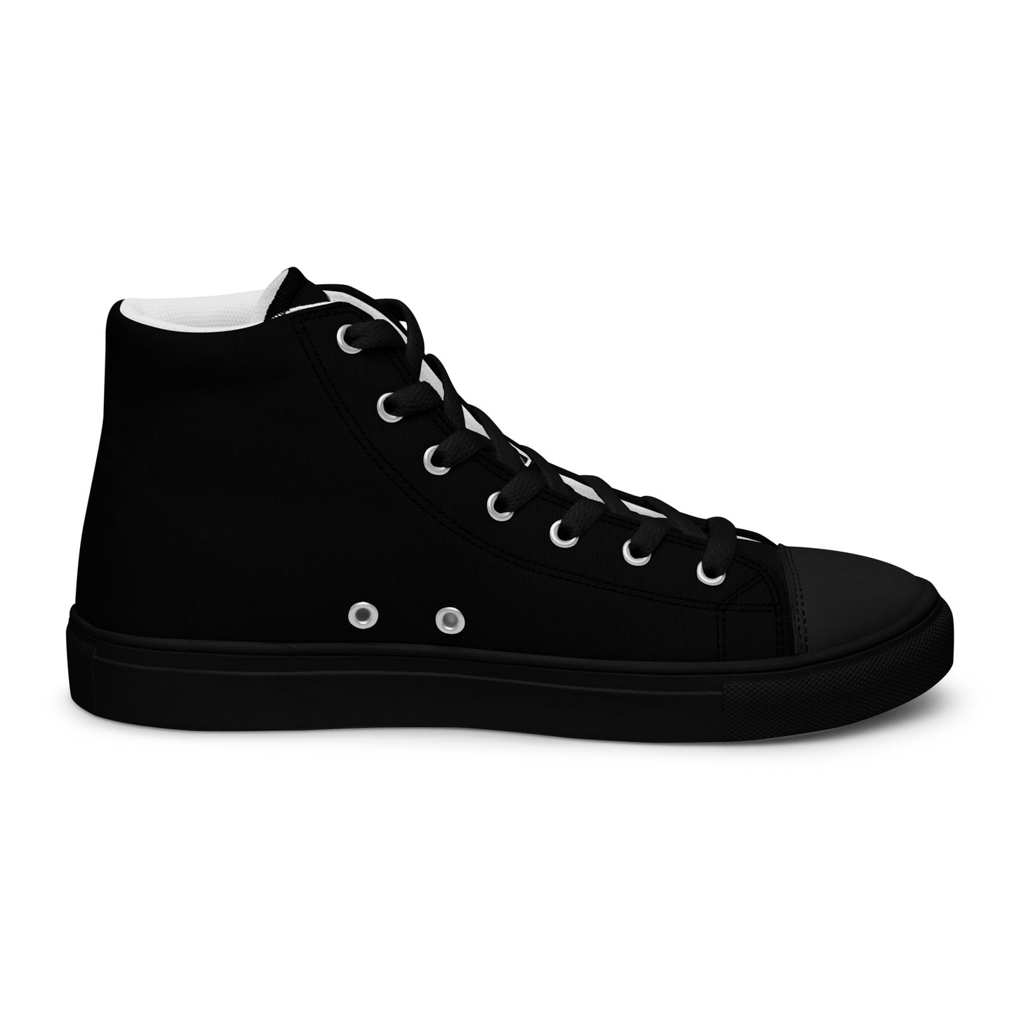 Women’s High Top Canvas Shoes - Mirror Logo - Black