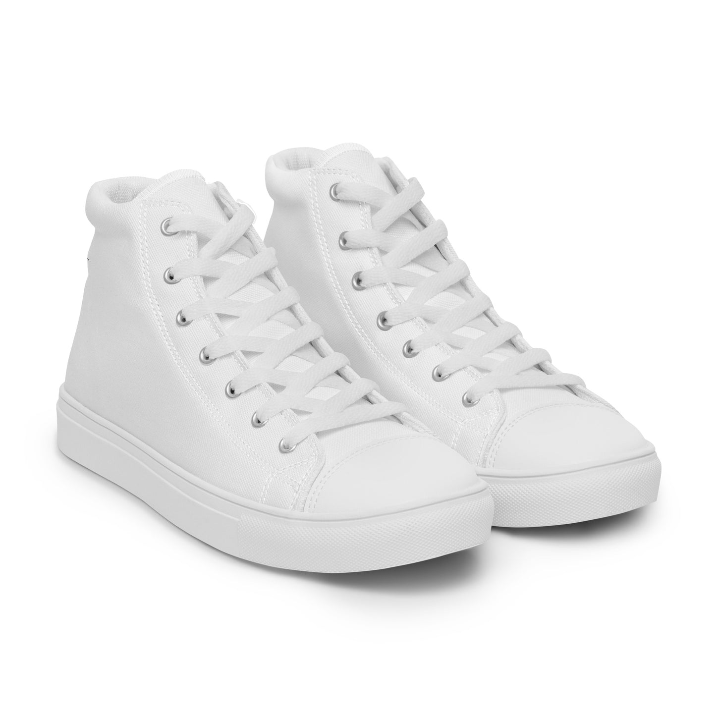 Women’s High Top Canvas Shoes - Mirror Logo - White