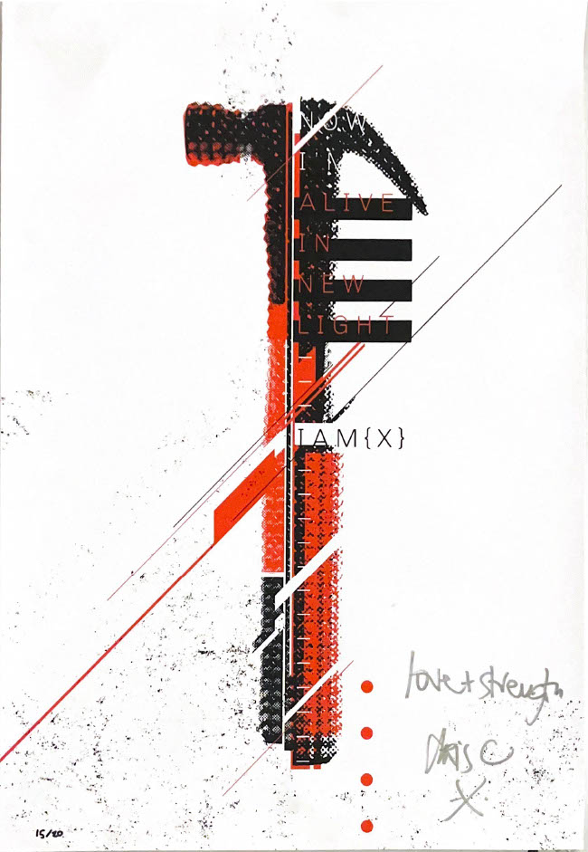Patron Shop Exclusive - "Now I'm Alive In New Light" White Silkscreen Poster (Signed)