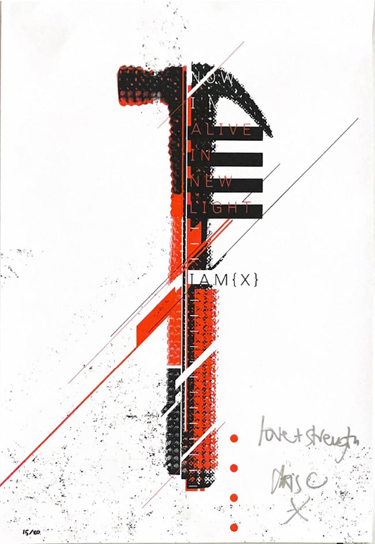 Patron Shop Exclusive - "Now I'm Alive In New Light" White Silkscreen Poster (Signed)