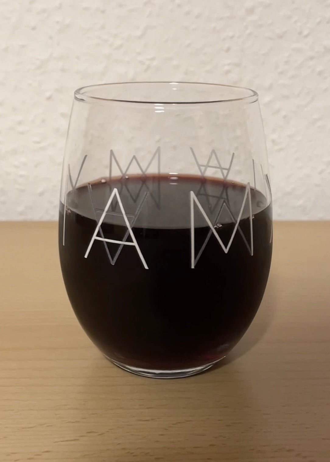 Stemless Wine Glass - Mirror Logo