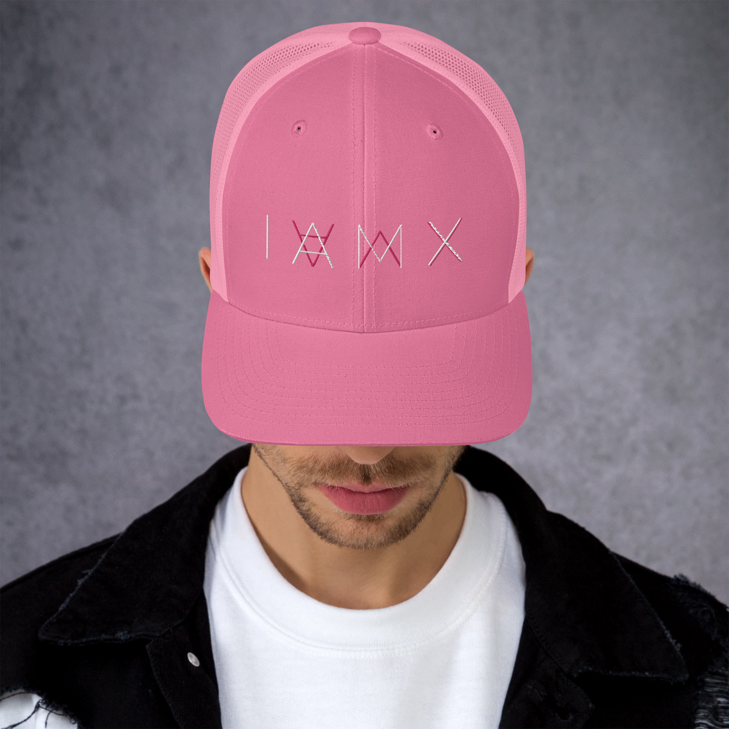 Trucker Hat - Mirror Logo - Pink