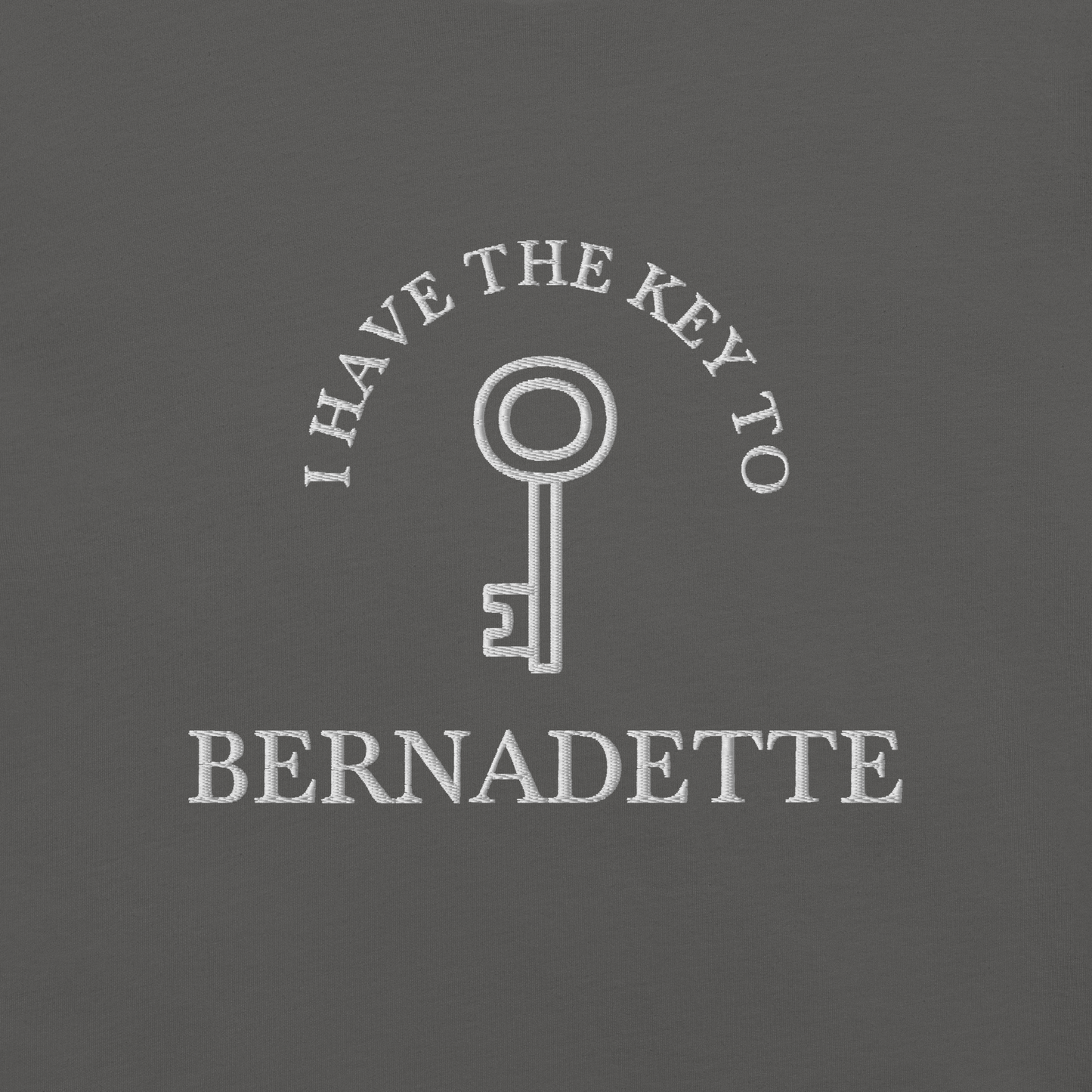 Unisex T-shirt - The Key To Bernadette (Embroidered)