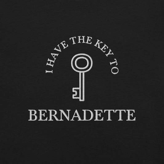 Unisex T-shirt - The Key To Bernadette (Embroidered)