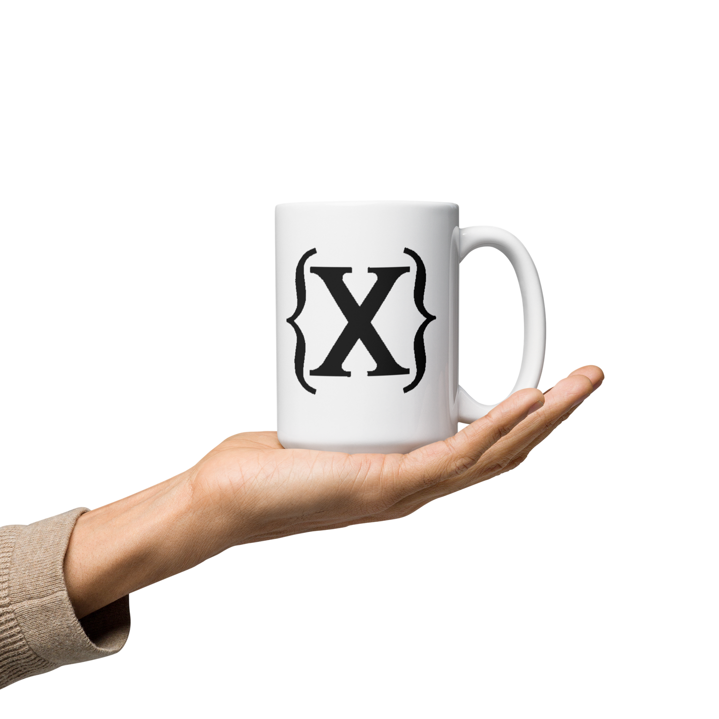 White Glossy Mug - {X} Logo