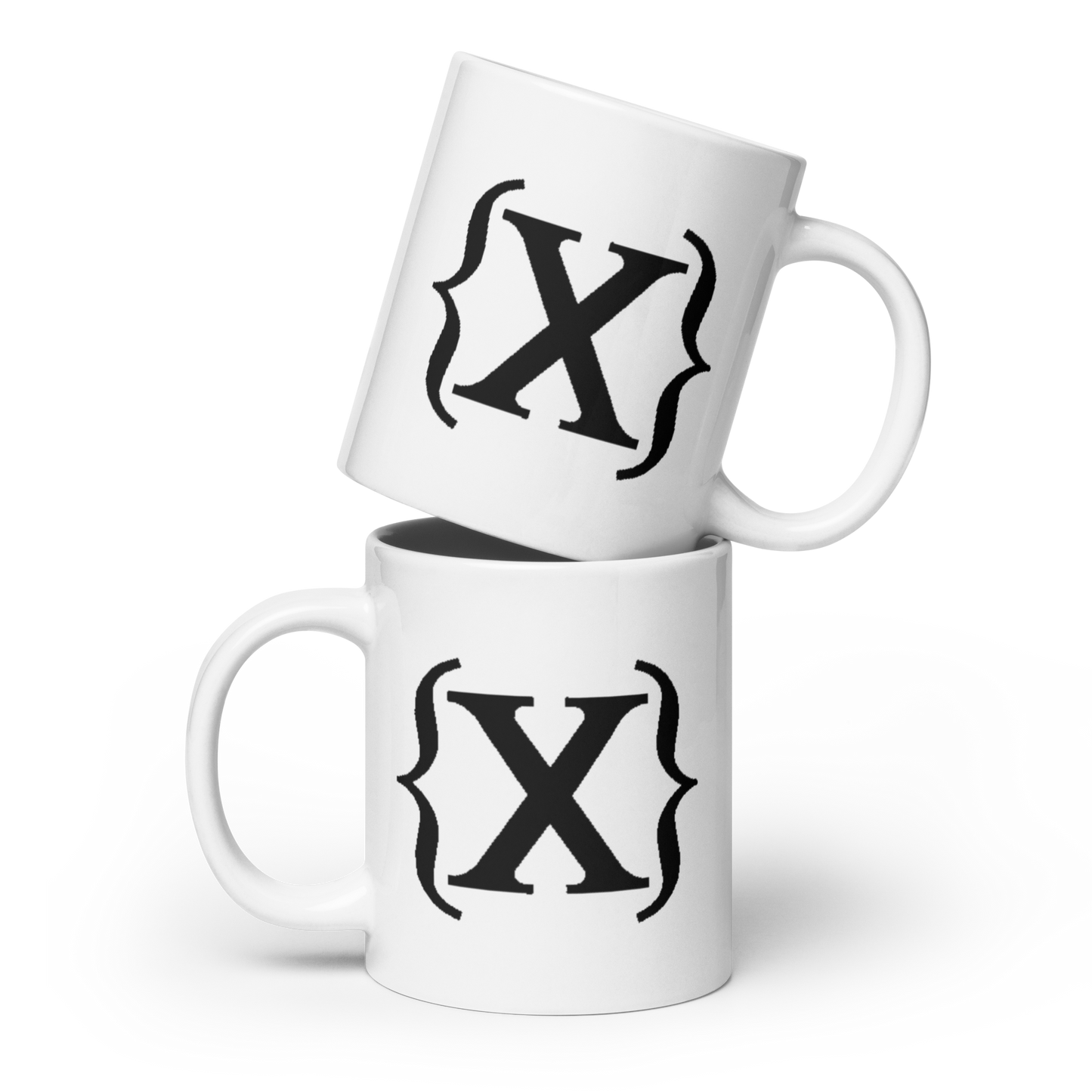 White Glossy Mug - {X} Logo