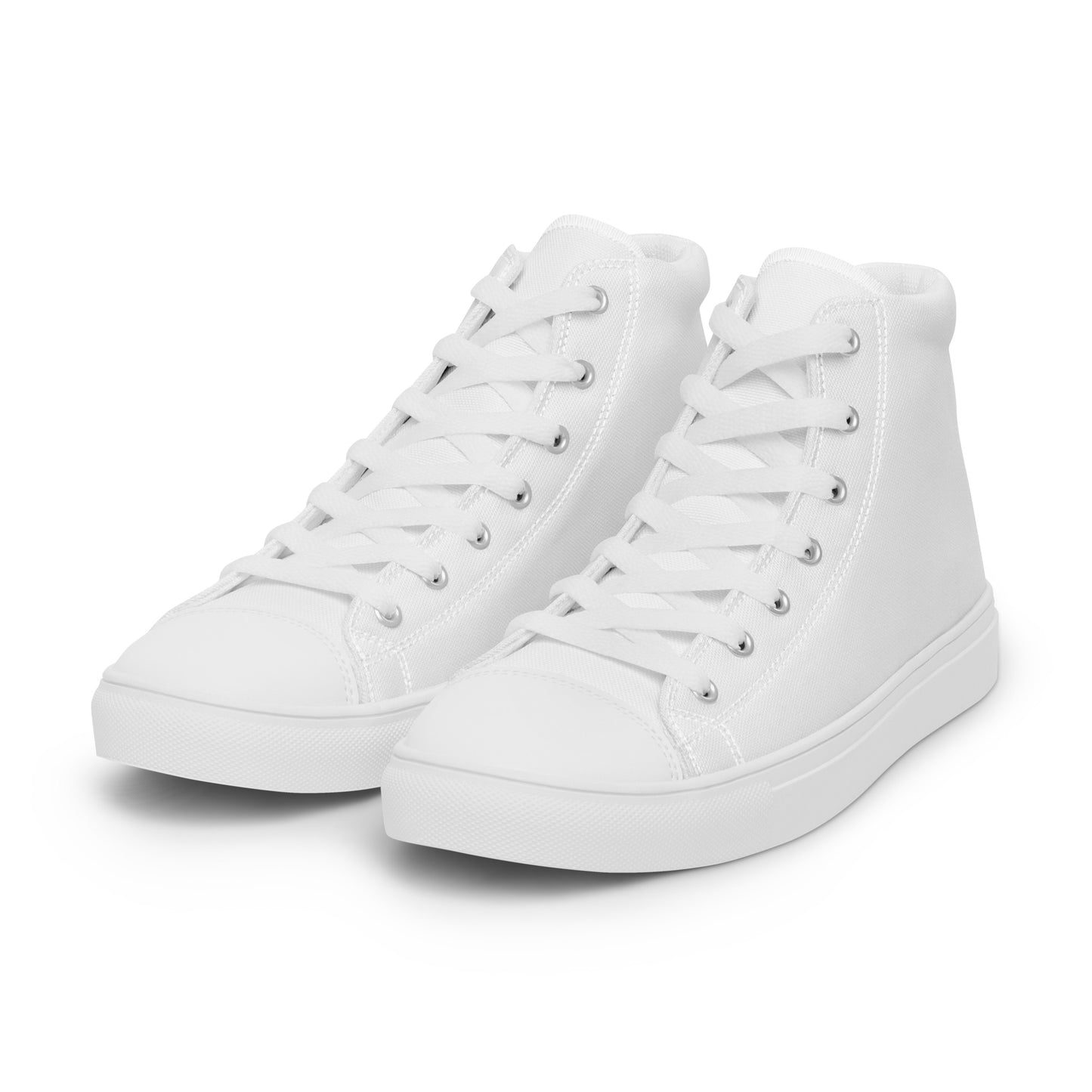 Women’s High Top Canvas Shoes - Mirror Logo - White